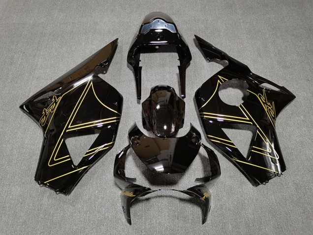 2002-2003 Schwarz Glänzend & Gold Honda CBR954RR Motorrad Verkleidung 2002-2003 Schwarz Glänzend & Gold Honda CBR954RR Motorrad Verkleidung