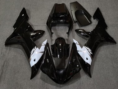 2002-2003 Schwarz Glänzend Weiß & Silber Yamaha R1 Motorrad Verkleidung