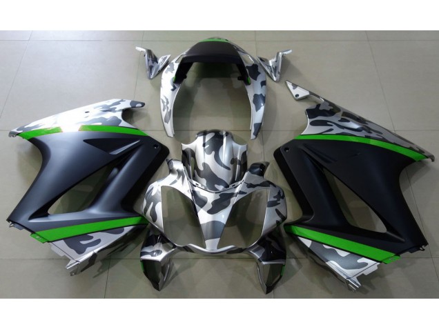 2002-2012 Grau Tarnung & Grün Honda VFR800 Motorrad Verkleidung 2002-2012 Grau Tarnung & Grün Honda VFR800 Motorrad Verkleidung