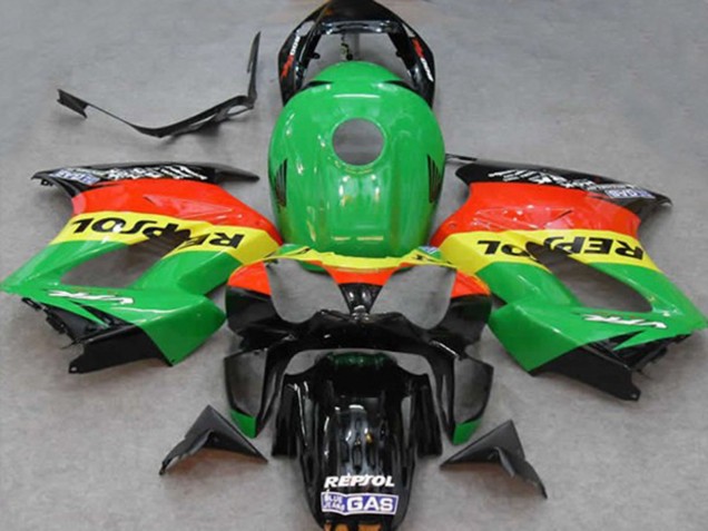 2002-2012 Grün Repsol Honda VFR800 Motorrad Verkleidung 2002-2012 Grün Repsol Honda VFR800 Motorrad Verkleidung