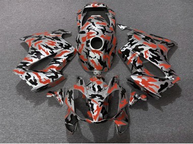 2002-2012 Rot Tarnung Honda VFR800 Motorrad Verkleidung
