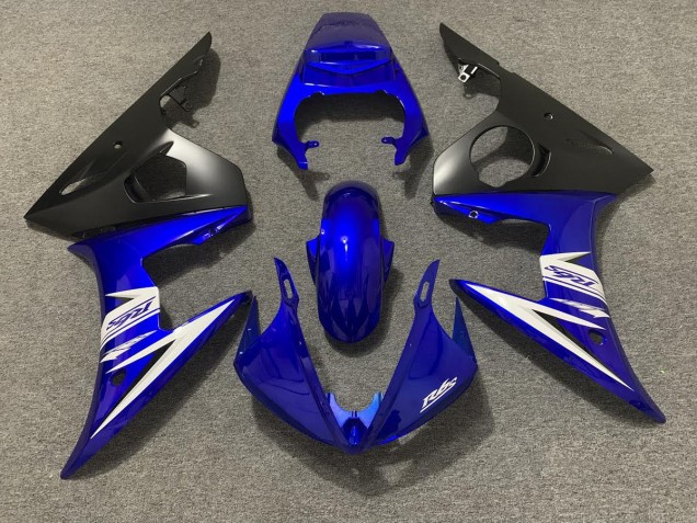 2003-2004 Blauweiß & Matt Schwarz Yamaha R6 Motorrad Verkleidung 2003-2004 Blauweiß & Matt Schwarz Yamaha R6 Motorrad Verkleidung