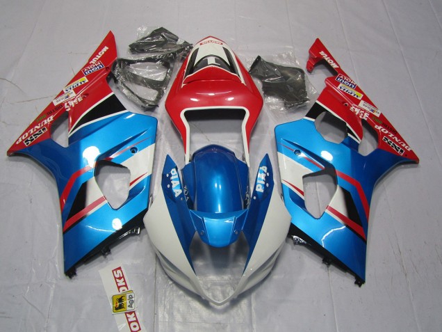 2003-2004 Blau & Rot Suzuki GSXR 1000 Motorrad Verkleidung 2003-2004 Blau & Rot Suzuki GSXR 1000 Motorrad Verkleidung