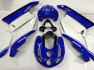 2003-2004 Weiß Blau & Schwarz Ducati 749 999 Motorrad Verkleidung