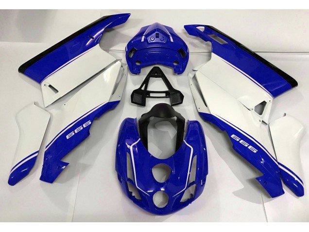 2003-2004 Weiß Blau & Schwarz Ducati 749 999 Motorrad Verkleidung