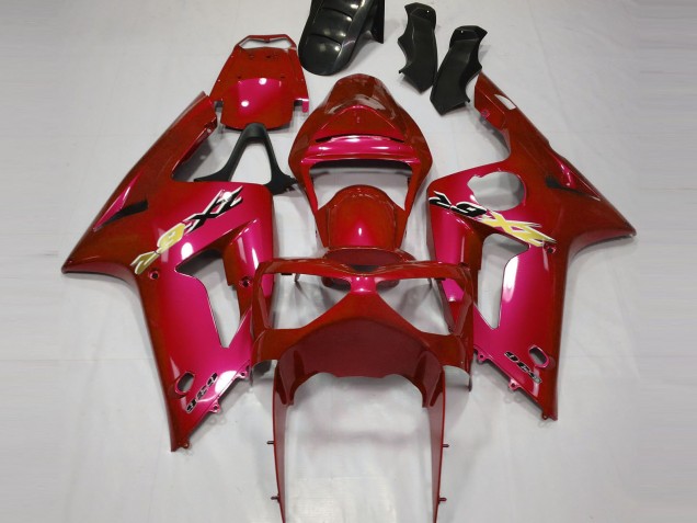2003-2004 Candy Rot Kawasaki ZX6R Motorrad Verkleidung