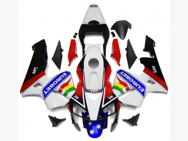 2003-2004 EuroBet Farben Glänzend Honda CBR600RR Motorrad Verkleidung 2003-2004 EuroBet Farben Glänzend Honda CBR600RR Motorrad Verkleidung