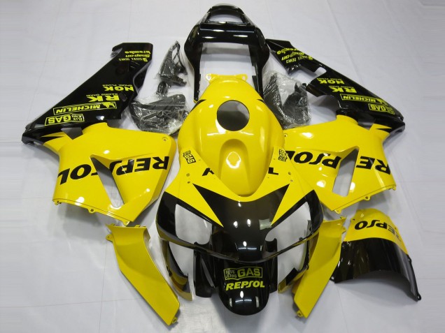 2003-2004 Gelb Glänzend Repsol Honda CBR600RR Motorrad Verkleidung 2003-2004 Gelb Glänzend Repsol Honda CBR600RR Motorrad Verkleidung
