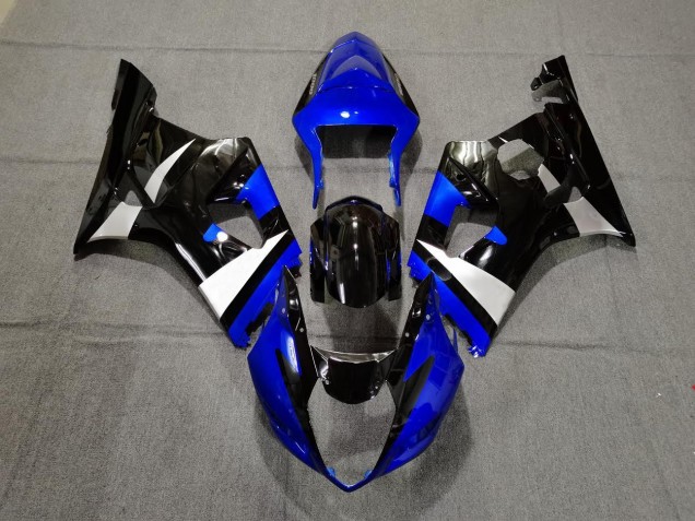 2003-2004 Glänzend Blau Schwarz & Silber Suzuki GSXR 1000 Motorrad Verkleidung 2003-2004 Glänzend Blau Schwarz & Silber Suzuki GSXR 1000 Motorrad Verkleidung
