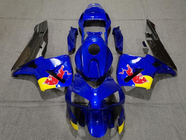 2003-2004 Glänzend Blaurot Bull Honda CBR600RR Motorrad Verkleidung 2003-2004 Glänzend Blaurot Bull Honda CBR600RR Motorrad Verkleidung