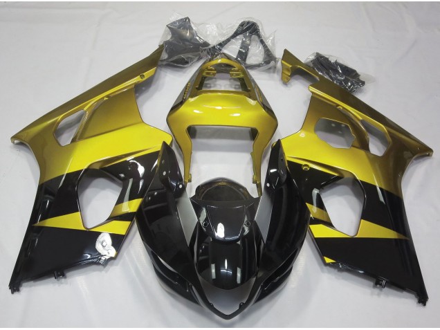 2003-2004 Glänzend Gelb & Schwarz Suzuki GSXR 1000 Motorrad Verkleidung