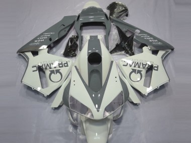 2003-2004 Glänzend Weiß & Grau Pramac Honda CBR600RR Motorrad Verkleidung