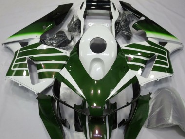 2003-2004 Glänzend Weiß & Grün Verblassen Honda CBR600RR Motorrad Verkleidung