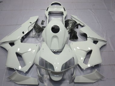 2003-2004 Glänzend Weiß Schlicht Honda CBR600RR Motorrad Verkleidung