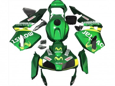 2003-2004 Grün Movistar Honda CBR600RR Motorrad Verkleidung