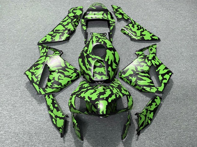 2003-2004 Grün Tarnung Honda CBR600RR Motorrad Verkleidung
