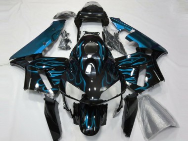 2003-2004 Hellblau Flamme Honda CBR600RR Motorrad Verkleidung