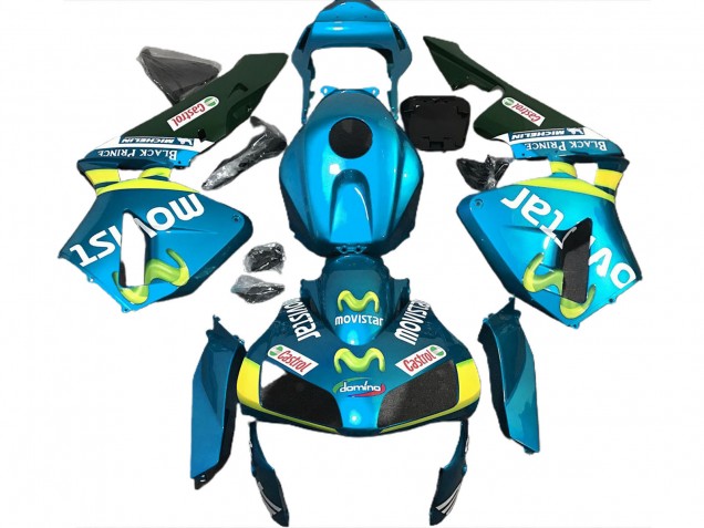 2003-2004 Hellblau Movistar Honda CBR600RR Motorrad Verkleidung 2003-2004 Hellblau Movistar Honda CBR600RR Motorrad Verkleidung