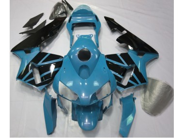 2003-2004 Hellblau & Schwarz Glänzend Honda CBR600RR Motorrad Verkleidung