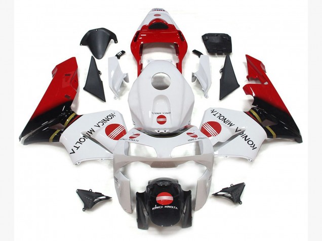 2003-2004 Konica Minolta Rot Honda CBR600RR Motorrad Verkleidung 2003-2004 Konica Minolta Rot Honda CBR600RR Motorrad Verkleidung