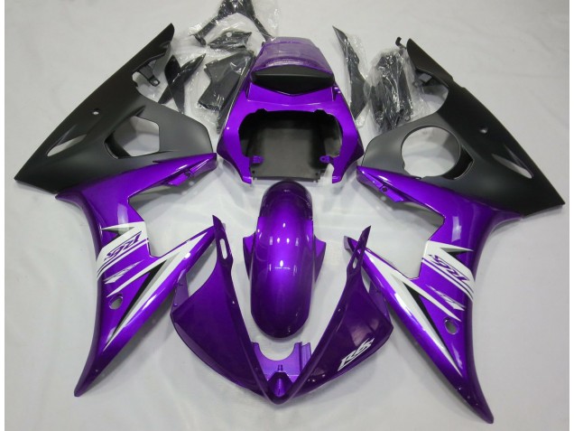 2003-2004 Lila-Weiß Yamaha R6 Motorrad Verkleidung 2003-2004 Lila-Weiß Yamaha R6 Motorrad Verkleidung