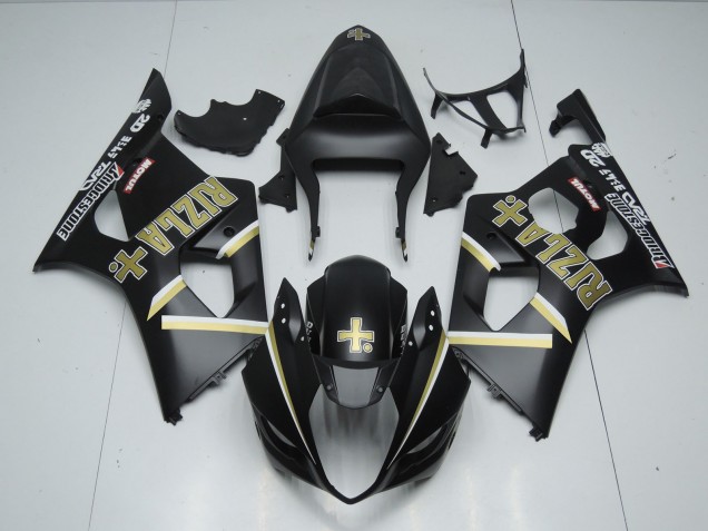 2003-2004 Matt Schwarz Rizla Suzuki GSXR 1000 Motorrad Verkleidung 2003-2004 Matt Schwarz Rizla Suzuki GSXR 1000 Motorrad Verkleidung