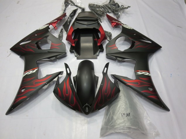 2003-2004 Mattrot Flamme Yamaha R6 Motorrad Verkleidung 2003-2004 Mattrot Flamme Yamaha R6 Motorrad Verkleidung