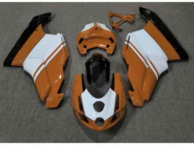 2003-2004 Orange Glänzend & Weiß Ducati 749 999 Motorrad Verkleidung