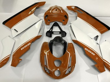 2003-2004 Weiß Orange & Schwarz Ducati 749 999 Motorrad Verkleidung