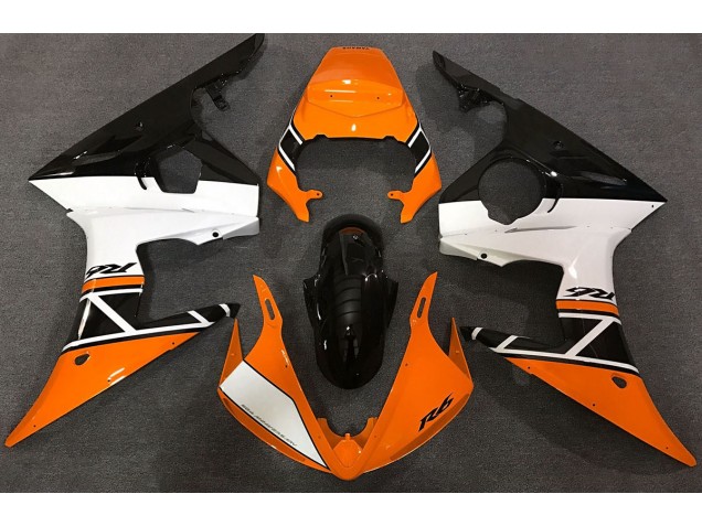 2003-2004 Orange Weiß & Schwarz Yamaha R6 Motorrad Verkleidung 2003-2004 Orange Weiß & Schwarz Yamaha R6 Motorrad Verkleidung