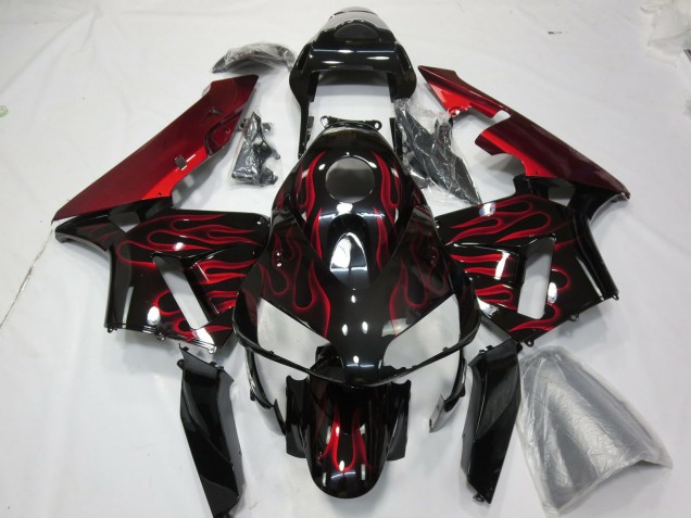2003-2004 Rot Flamme Honda CBR600RR Motorrad Verkleidung 2003-2004 Rot Flamme Honda CBR600RR Motorrad Verkleidung