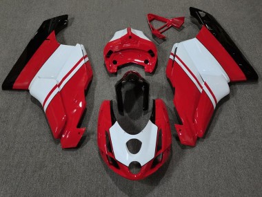 2003-2004 Rot Glänzend & Weiß Ducati 749 999 Motorrad Verkleidung