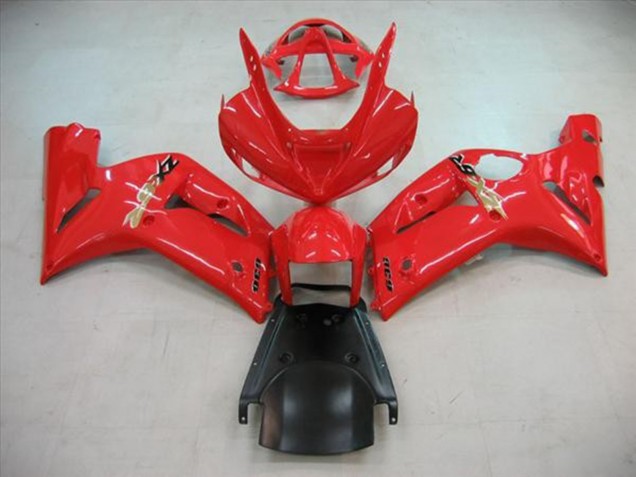 2003-2004 Rot Glänzend Kawasaki ZX6R Motorrad Verkleidung 2003-2004 Rot Glänzend Kawasaki ZX6R Motorrad Verkleidung