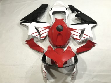 2003-2004 Rot Glänzend / Matt Weiß Honda CBR600RR Motorrad Verkleidung
