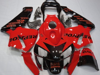 2003-2004 Rot Glänzend Repsol Honda CBR600RR Motorrad Verkleidung