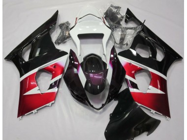 2003-2004 Rot Glänzend & Weiß Suzuki GSXR 1000 Motorrad Verkleidung