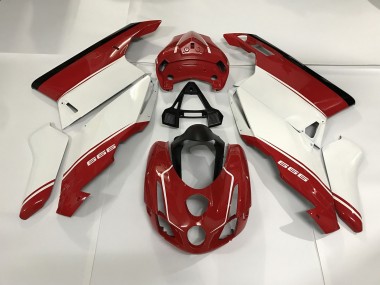 2003-2004 Weiß Rot & Schwarz Ducati 749 999 Motorrad Verkleidung