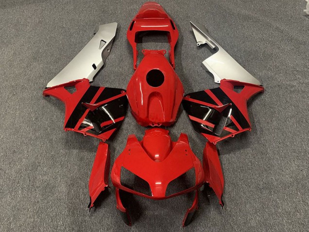 2003-2004 Rot Schwarz & Silber Honda CBR600RR Motorrad Verkleidung 2003-2004 Rot Schwarz & Silber Honda CBR600RR Motorrad Verkleidung