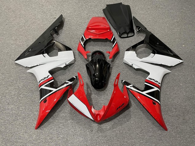 2003-2004 Rot Weiß & Schwarz Yamaha R6 Motorrad Verkleidung 2003-2004 Rot Weiß & Schwarz Yamaha R6 Motorrad Verkleidung
