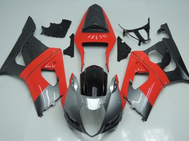 2003-2004 Rot-Silber & Schwarz Suzuki GSXR 1000 Motorrad Verkleidung