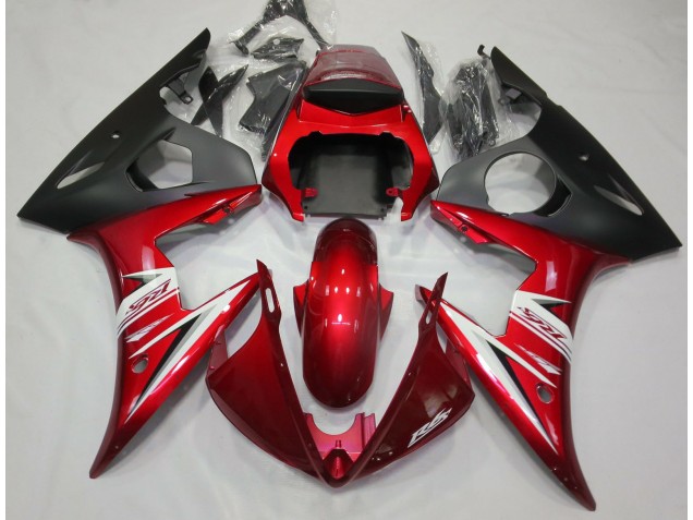 2003-2004 Rot & Weiß Yamaha R6 Motorrad Verkleidung 2003-2004 Rot & Weiß Yamaha R6 Motorrad Verkleidung