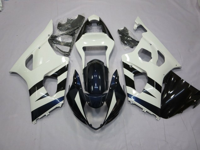 2003-2004 Weiß & Schwarz Suzuki GSXR 1000 Motorrad Verkleidung 2003-2004 Weiß & Schwarz Suzuki GSXR 1000 Motorrad Verkleidung