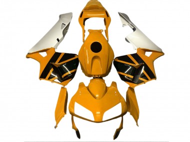 2003-2004 Senfgelb & Matt Silber Honda CBR600RR Motorrad Verkleidung