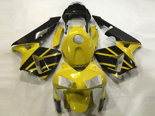 2003-2004 Senfgelb & Schwarz Glänzend Honda CBR600RR Motorrad Verkleidung 2003-2004 Senfgelb & Schwarz Glänzend Honda CBR600RR Motorrad Verkleidung