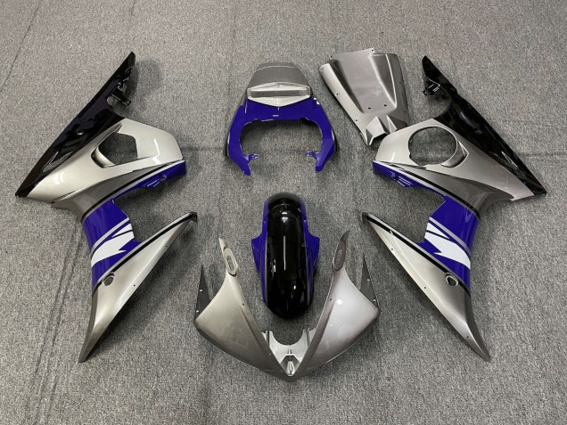 2003-2004 Silber & Lilastil Yamaha R6 Motorrad Verkleidung 2003-2004 Silber & Lilastil Yamaha R6 Motorrad Verkleidung