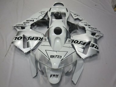 2003-2004 Weiß Silber Repsol Honda CBR600RR Motorrad Verkleidung