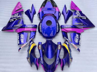 2004-2005 Blau & Pink Trickstar Kawasaki ZX10R Motorrad Verkleidung