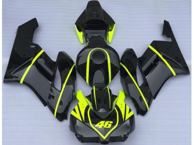 2004-2005 Ganz In Schwarz & High Viz 46 Honda CBR1000RR Motorrad Verkleidung