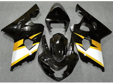2004-2005 Glänzendes Schwarz & Gelb Suzuki GSXR 600-750 Motorrad Verkleidung