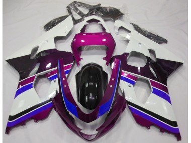 2004-2005 Glanzrosa & Blau Suzuki GSXR 600-750 Motorrad Verkleidung
